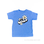 DAISY - SIS - w/ Full Daisy on Back - Short Sleeve Child Shirt Little Mama Shirt Shop