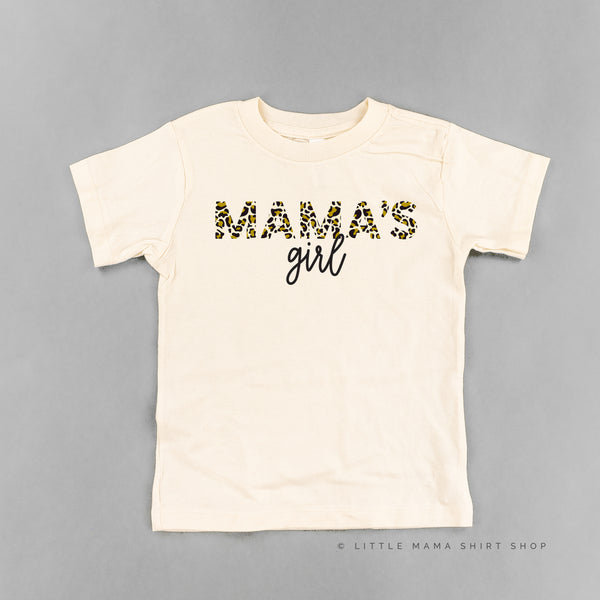 Mama's Girl - Leopard Design - Child Shirt - Natural
