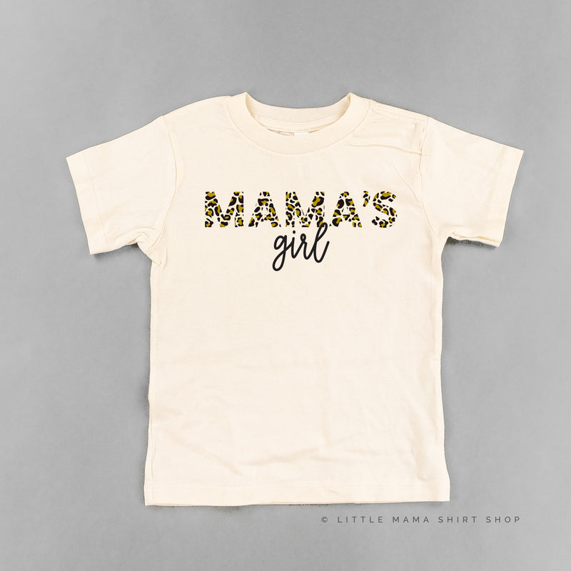 Mama's Girl - Leopard Design - Child Shirt - Natural