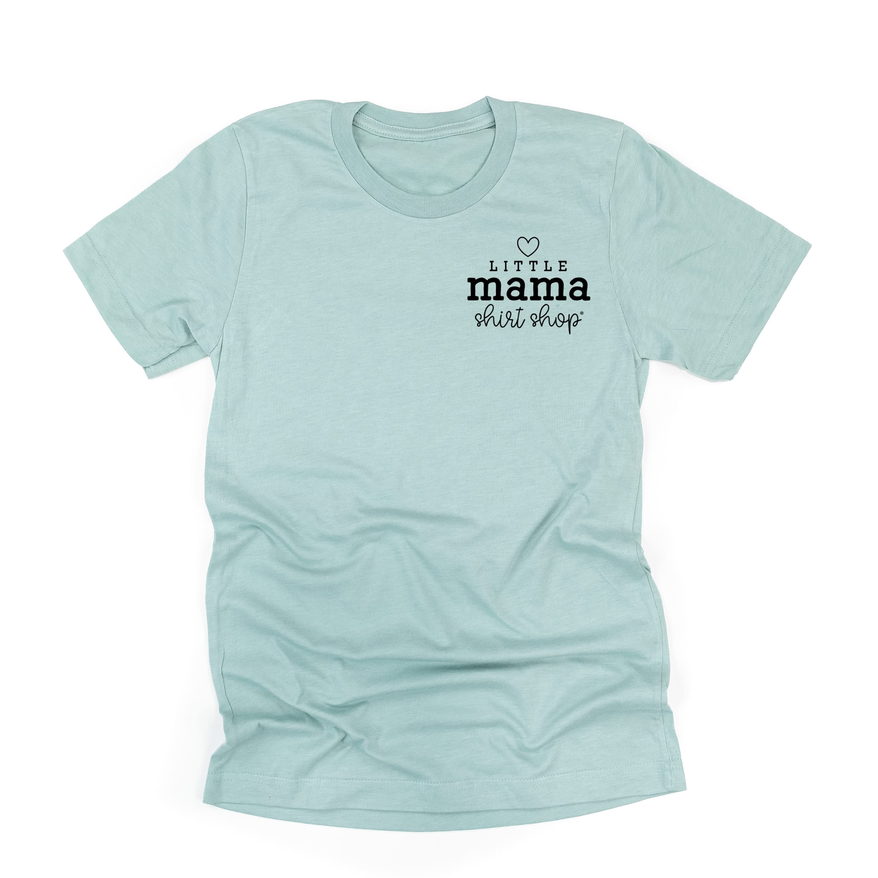 Little Mama Shirt Shop® Logo Tee (Pocket Logo Front, Large Logo on Back) - Unisex Tee Little Mama Shirt Shop