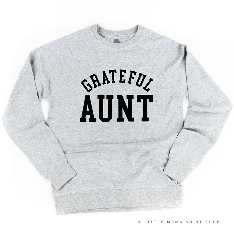 Grateful Aunt - (Varsity) - Lightweight Pullover Sweater