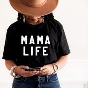 MAMA LIFE - (Block Font) - Unisex Tee Little Mama Shirt Shop