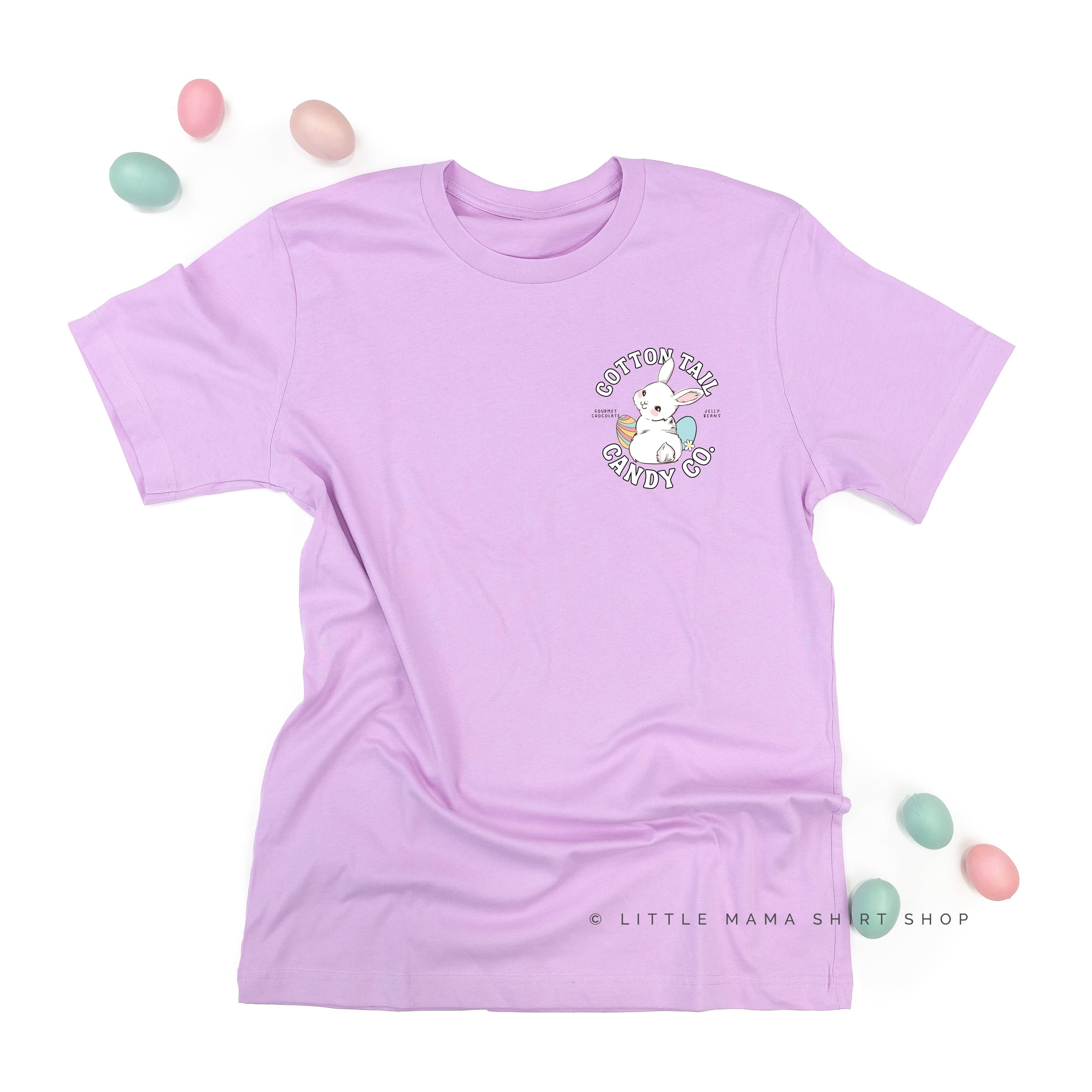 Cotton Tail Candy Co. (pocket) - Unisex Tee Little Mama Shirt Shop