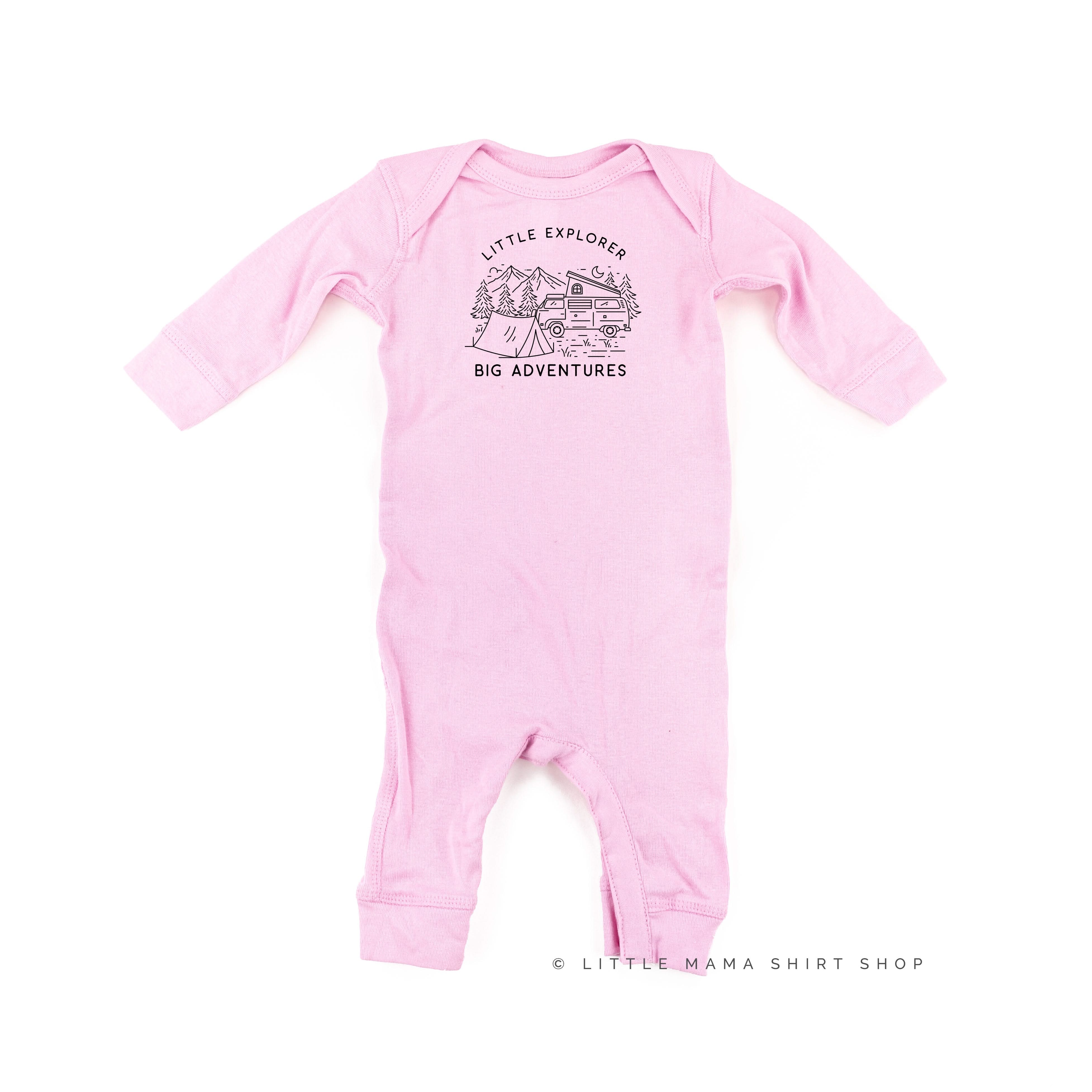 Little Explorer Big Adventures - One Piece Baby Sleeper Little Mama Shirt Shop