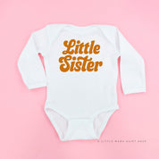 Little Sister (Retro) - Long Sleeve Child Shirt Little Mama Shirt Shop