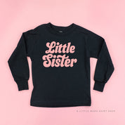 Little Sister (Retro) - Long Sleeve Child Shirt Little Mama Shirt Shop