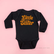 Little Sister (Retro) - Long Sleeve Child Shirt Little Mama Shirt Shop