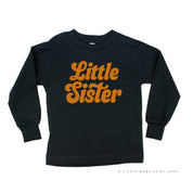 Little Sister (Retro) - Long Sleeve Child Shirt Little Mama Shirt Shop