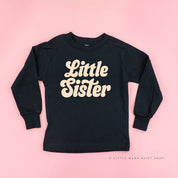 Little Sister (Retro) - Long Sleeve Child Shirt Little Mama Shirt Shop