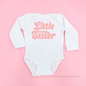 Little Sister (Retro) - Long Sleeve Child Shirt Little Mama Shirt Shop