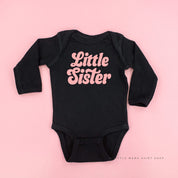 Little Sister (Retro) - Long Sleeve Child Shirt Little Mama Shirt Shop