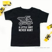 A LITTLE DIRT NEVER HURT - CONSTRUCTION - Short Sleeve Child Shirt Little Mama Shirt Shop