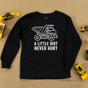 A LITTLE DIRT NEVER HURT - CONSTRUCTION - Long Sleeve Child Shirt Little Mama Shirt Shop