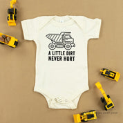 A LITTLE DIRT NEVER HURT - CONSTRUCTION - Short Sleeve Child Shirt Little Mama Shirt Shop