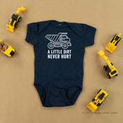 A LITTLE DIRT NEVER HURT - CONSTRUCTION - Short Sleeve Child Shirt Little Mama Shirt Shop