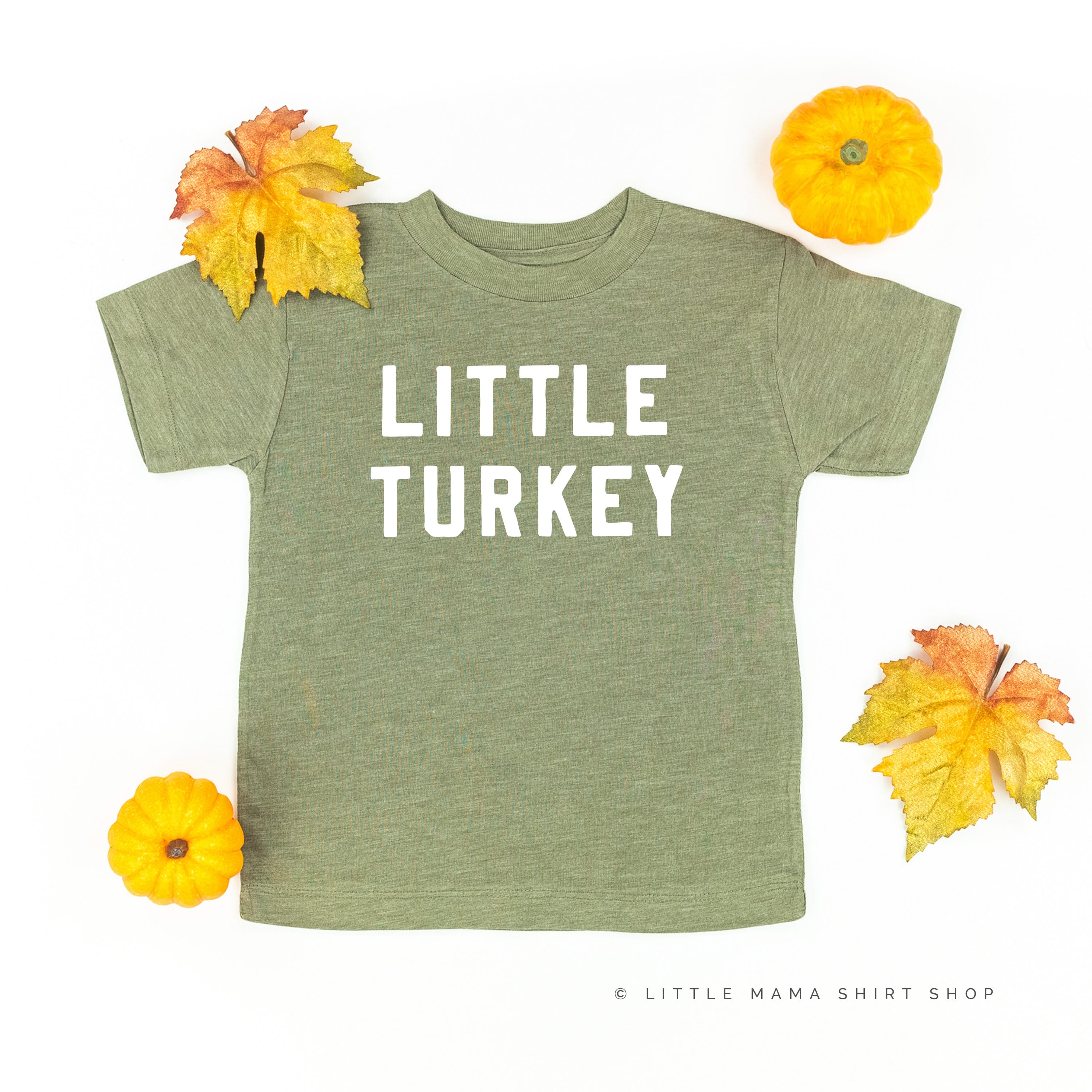 Little Turkey - Short Sleeve Child Shirt Little Mama Shirt Shop