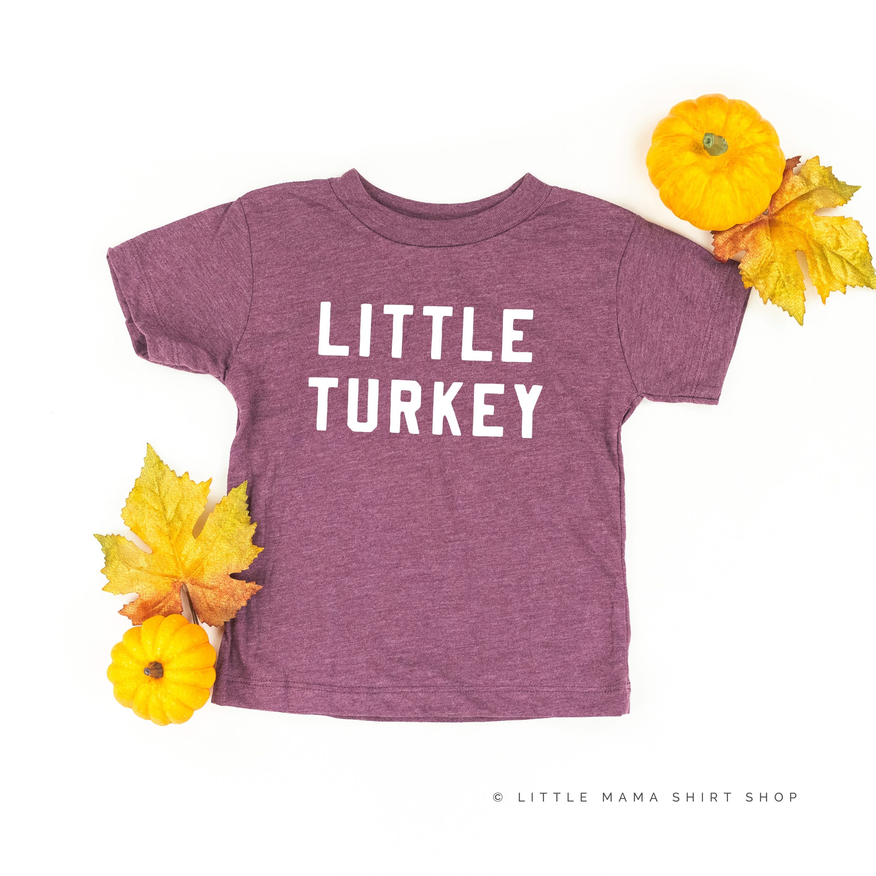 Little Turkey - Short Sleeve Child Shirt Little Mama Shirt Shop