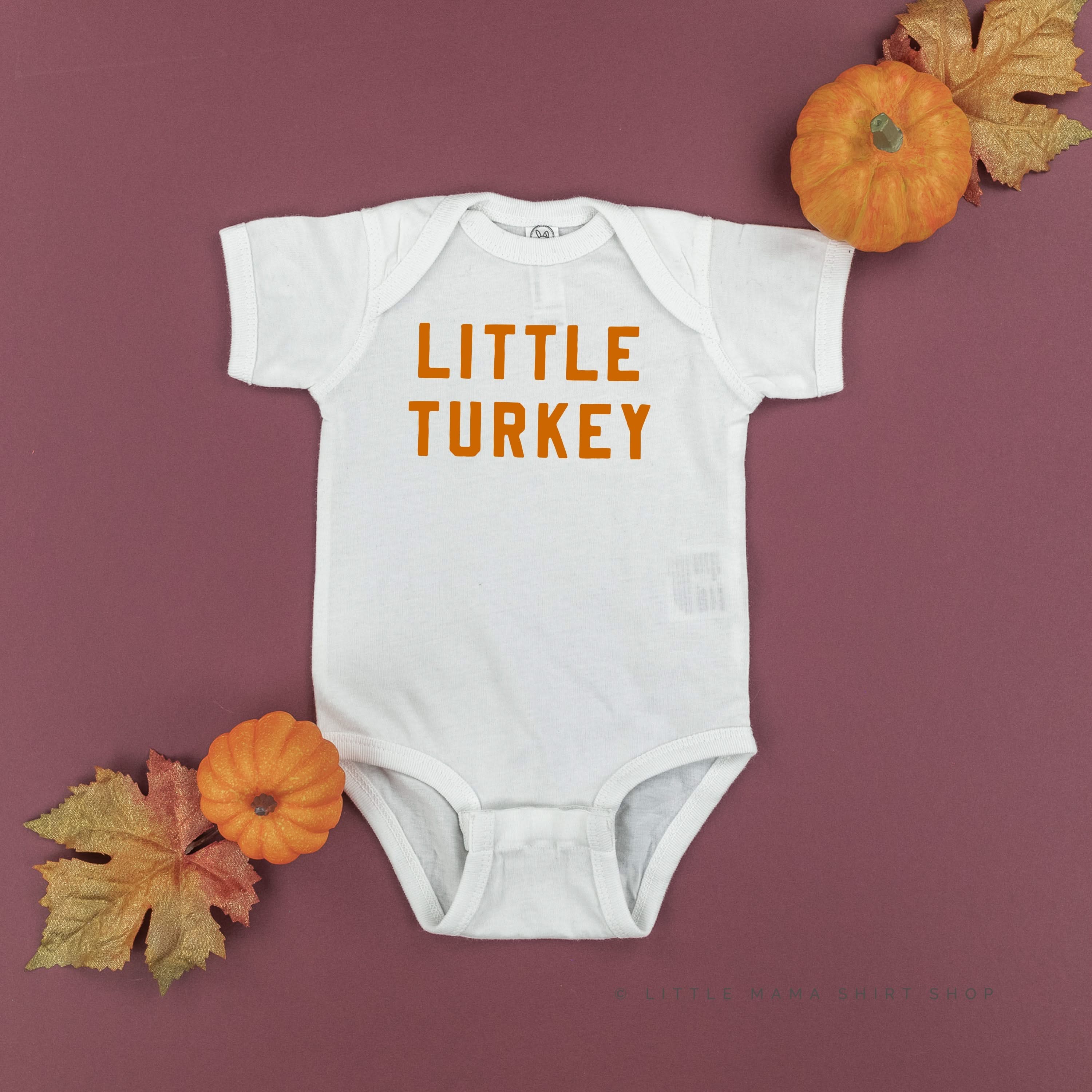 Little Turkey - Short Sleeve Child Shirt Little Mama Shirt Shop