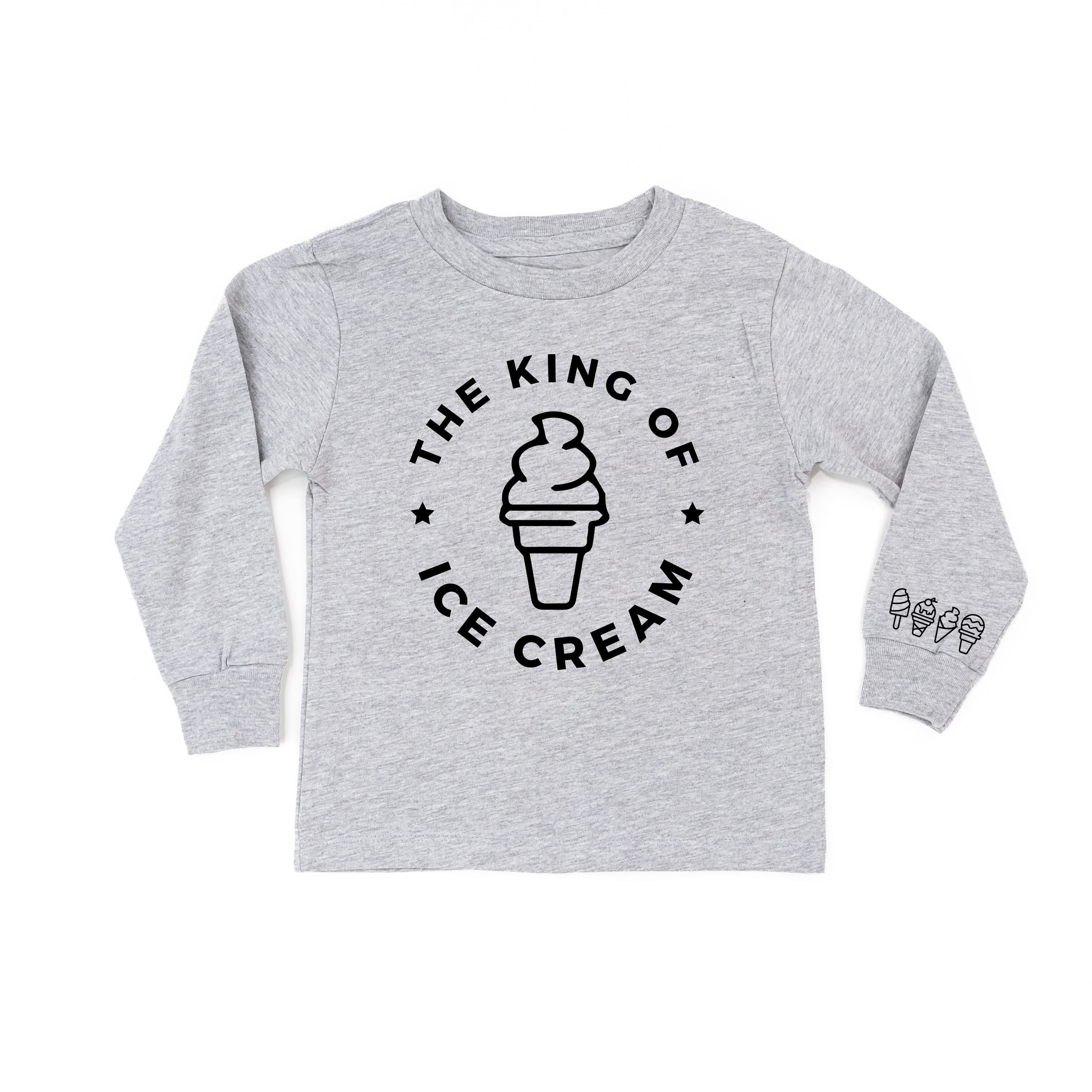 The King of Ice Cream - (Full Size) - Ice Cream Wrist Detail - Child Long Sleeve Tee
