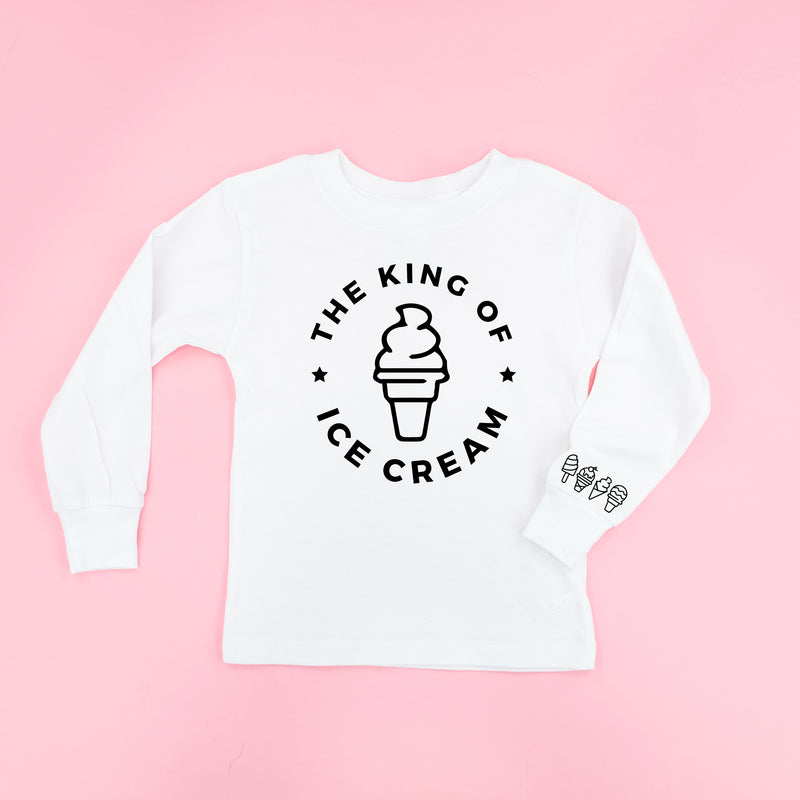 The King of Ice Cream - (Full Size) - Ice Cream Wrist Detail - Long Sleeve Child Shirt