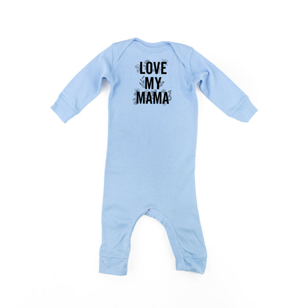 LOVE MY MAMA - Floral - One Piece Baby Sleeper