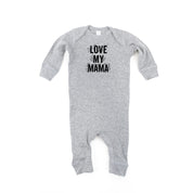 LOVE MY MAMA - Floral - One Piece Baby Sleeper Little Mama Shirt Shop