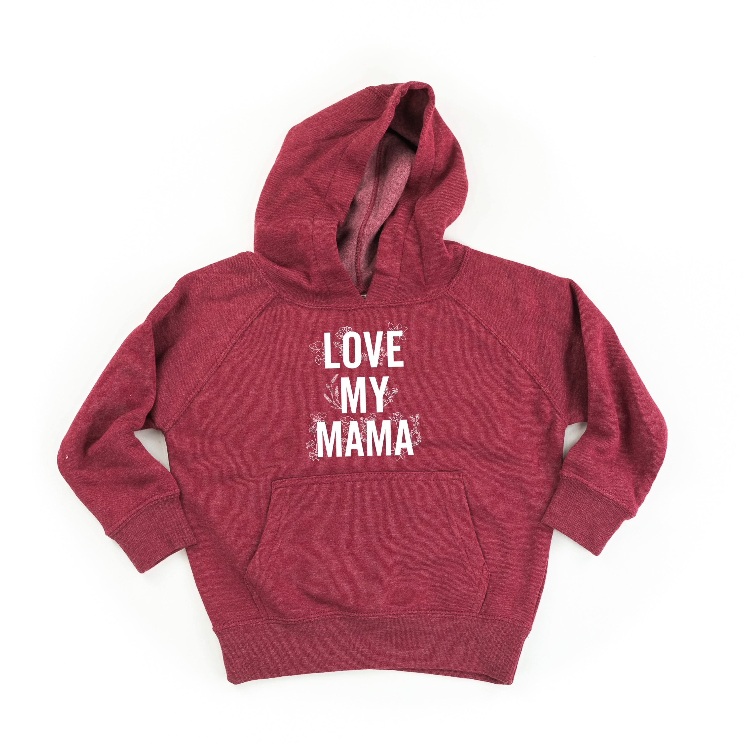LOVE MY MAMA - Floral - Child Hoodie Little Mama Shirt Shop