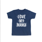 LOVE MY MAMA - Floral - Short Sleeve Child Shirt Little Mama Shirt Shop