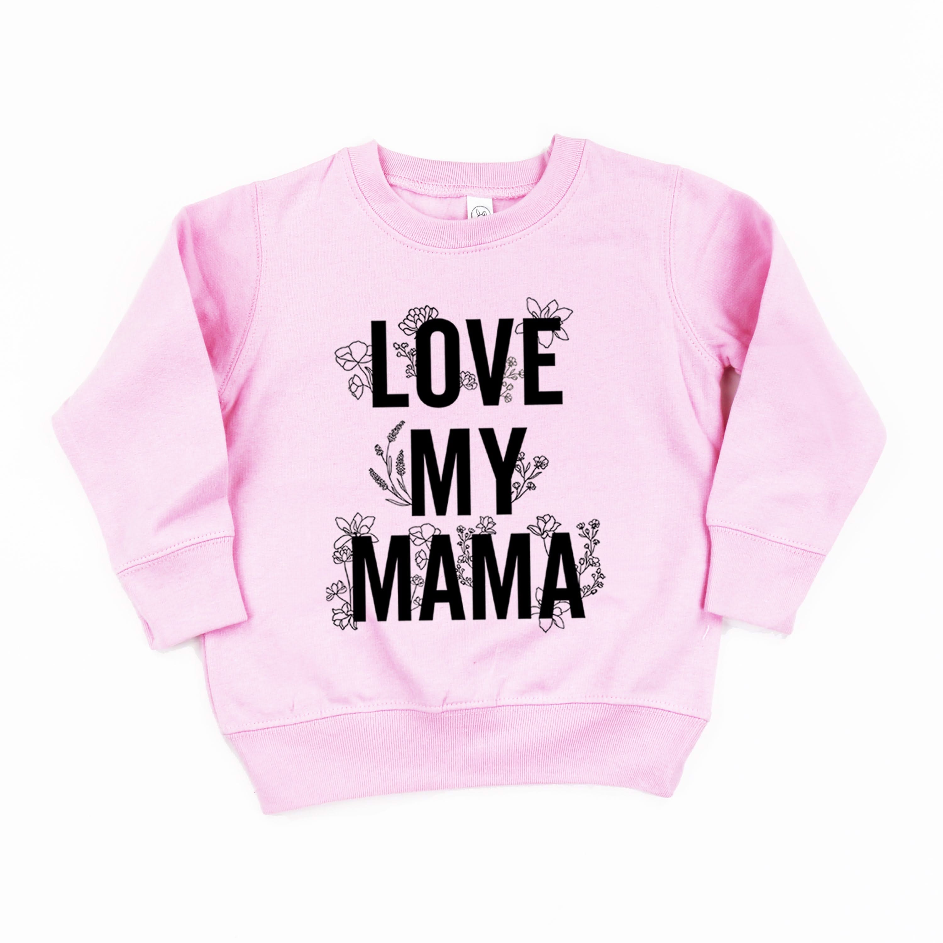 LOVE MY MAMA - Floral - Child Sweater Little Mama Shirt Shop