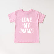 LOVE MY MAMA - Floral - Short Sleeve Child Shirt Little Mama Shirt Shop