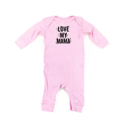 LOVE MY MAMA - Floral - One Piece Baby Sleeper Little Mama Shirt Shop