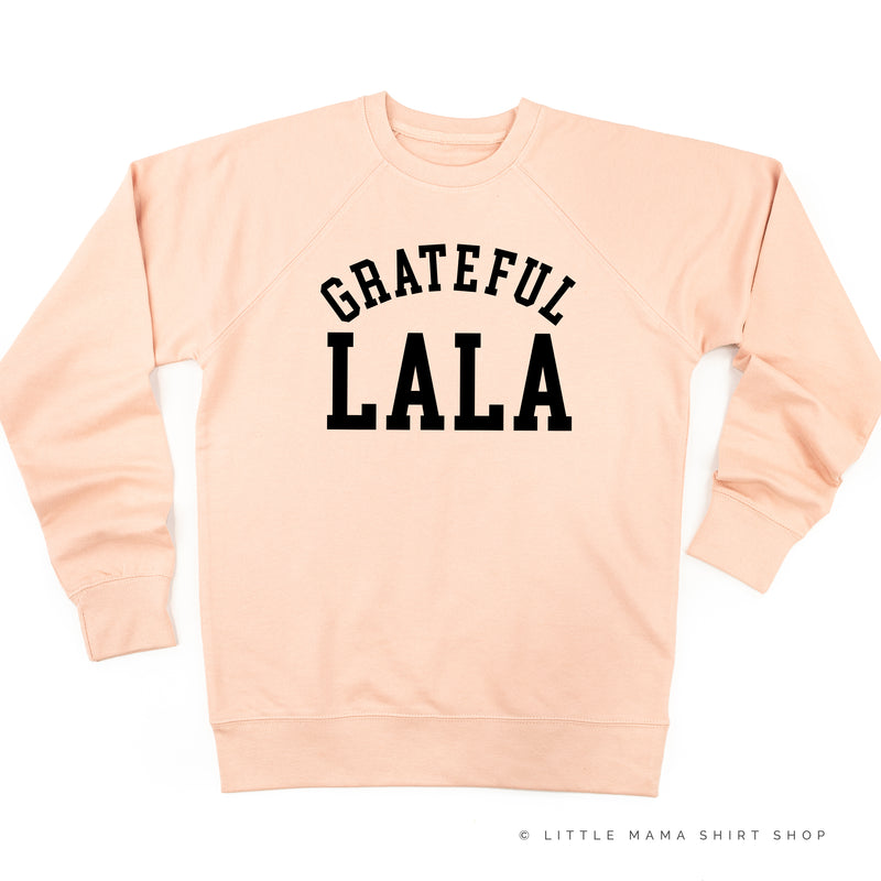 Grateful Lala - (Varsity) - Lightweight Pullover Sweater