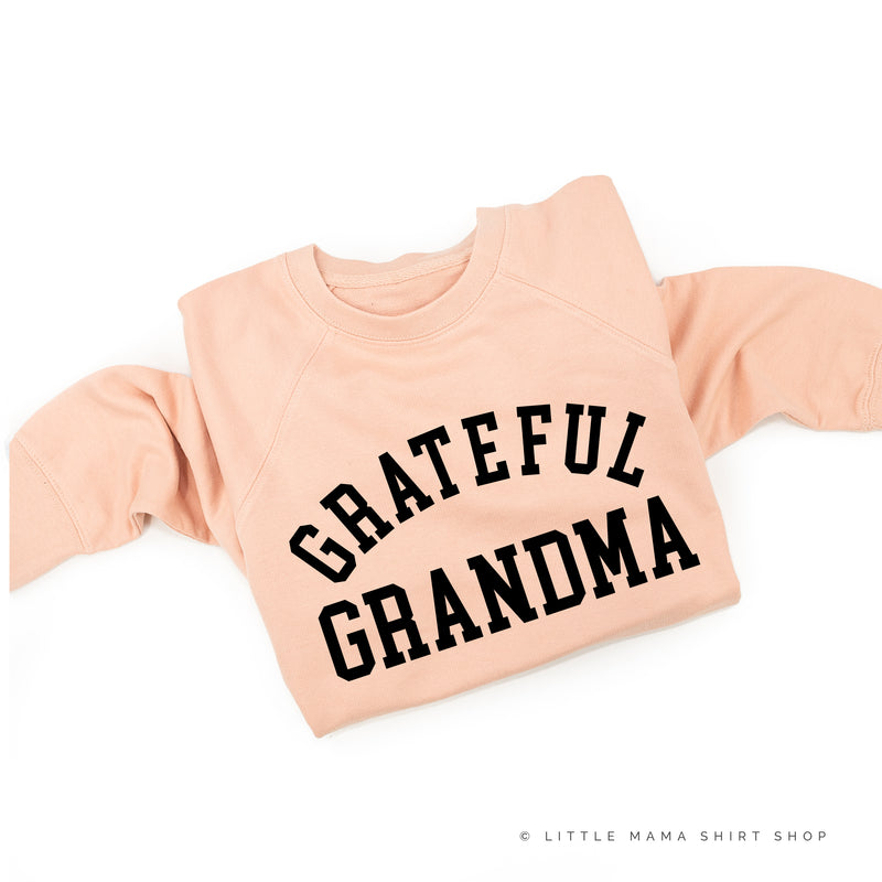 Grateful Grandma - (Varsity) - Lightweight Pullover Sweater