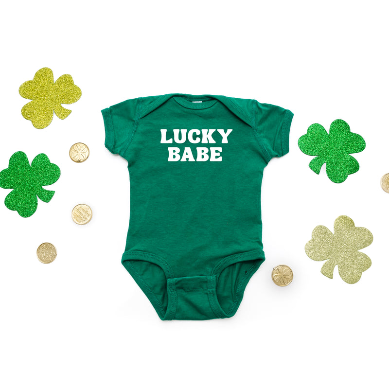 LUCKY BABE (BLOCK FONT) - Short Sleeve Child Shirt