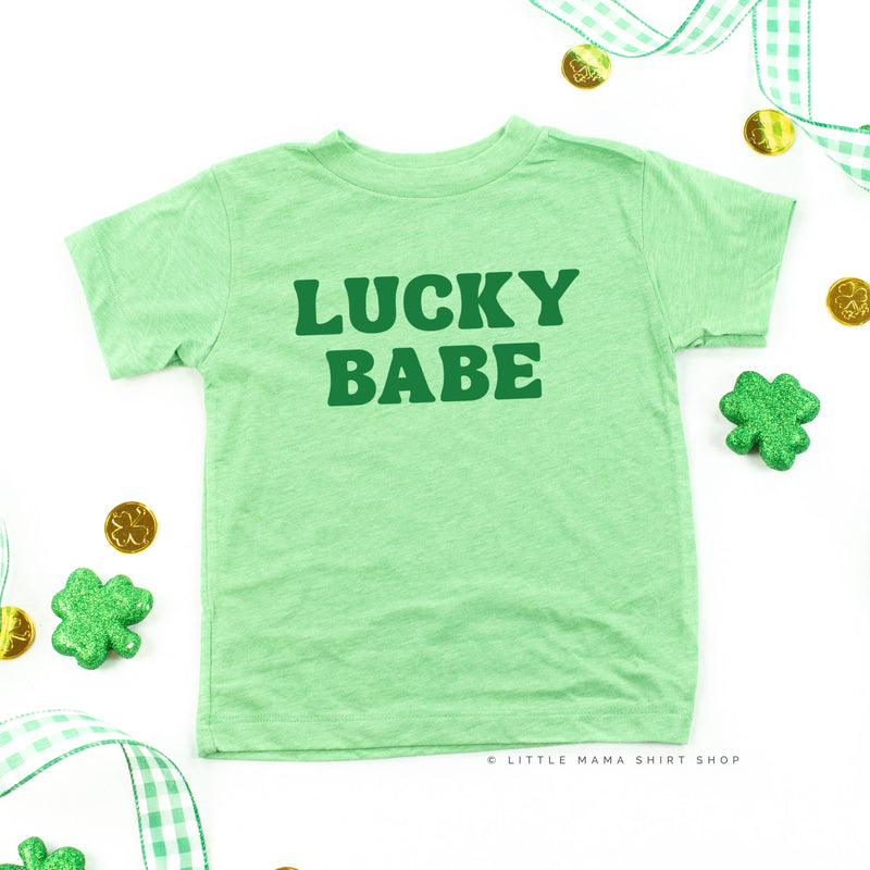 LUCKY BABE (BLOCK FONT) - Short Sleeve Child Shirt