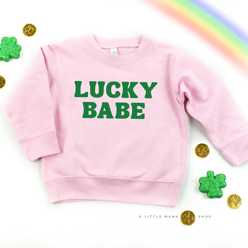 LUCKY BABE (BLOCK FONT) - Child Sweater