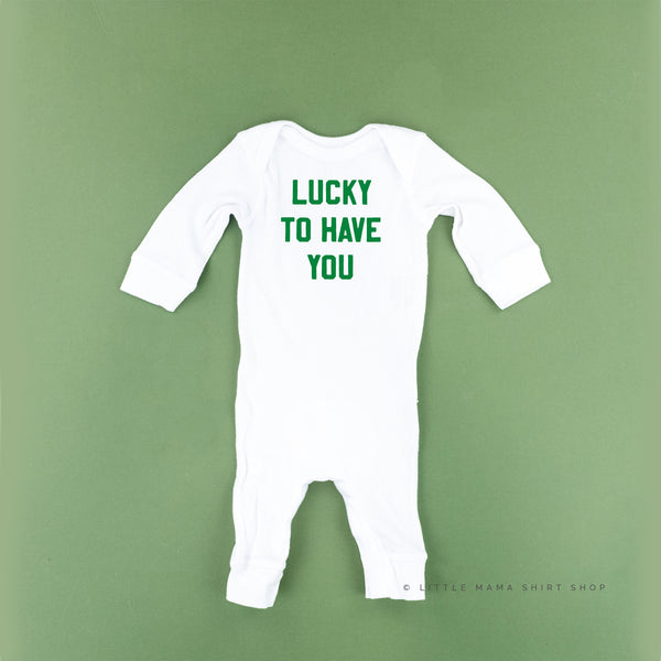 LUCKY TO HAVE YOU - One Piece Baby Sleeper