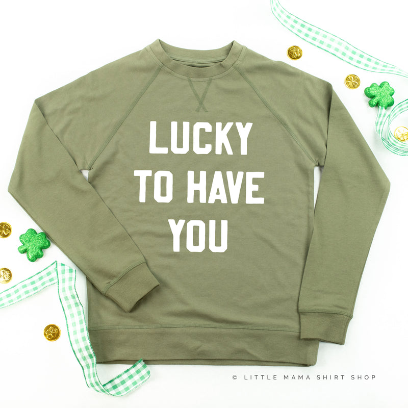 LUCKY TO HAVE YOU - Lightweight Pullover Sweater