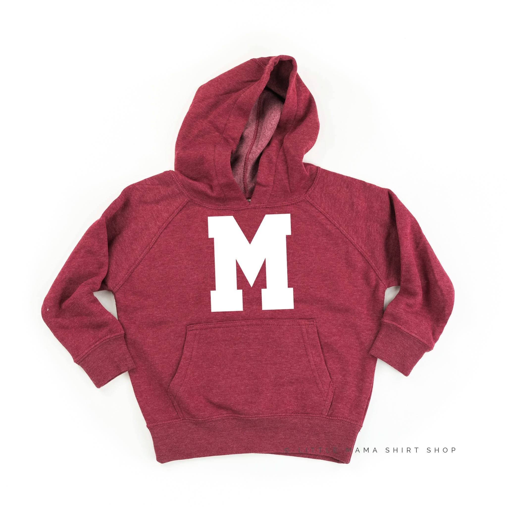 VARSITY INITIALS - Child Hoodie Little Mama Shirt Shop LLC