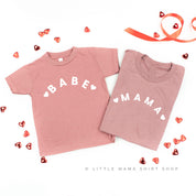❤️ MAMA/BABE ❤️ - Set of 2 Tees Little Mama Shirt Shop