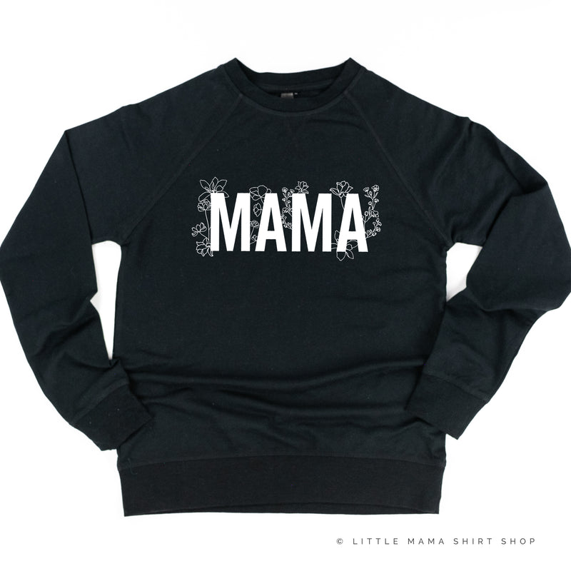 MAMA - Floral - Lightweight Pullover Sweater