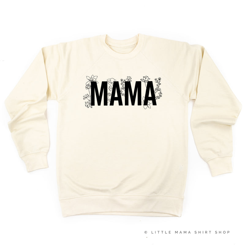 MAMA - Floral - Lightweight Pullover Sweater