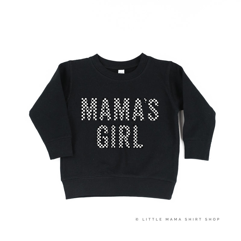 BLOCK FONT CHECKERS - MAMA'S GIRL - Child Sweater