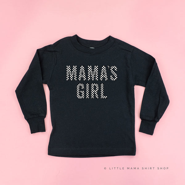 BLOCK FONT CHECKERS - MAMA'S GIRL - Long Sleeve Child Shirt