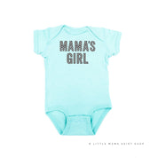 BLOCK FONT CHECKERS - MAMA'S GIRL - Short Sleeve Child Shirt Little Mama Shirt Shop