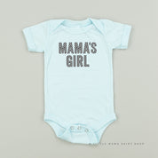 BLOCK FONT CHECKERS - MAMA'S GIRL - Short Sleeve Child Shirt Little Mama Shirt Shop