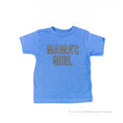 BLOCK FONT CHECKERS - MAMA'S GIRL - Short Sleeve Child Shirt Little Mama Shirt Shop