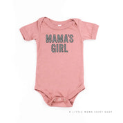 BLOCK FONT CHECKERS - MAMA'S GIRL - Short Sleeve Child Shirt Little Mama Shirt Shop