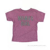 BLOCK FONT CHECKERS - MAMA'S GIRL - Short Sleeve Child Shirt Little Mama Shirt Shop