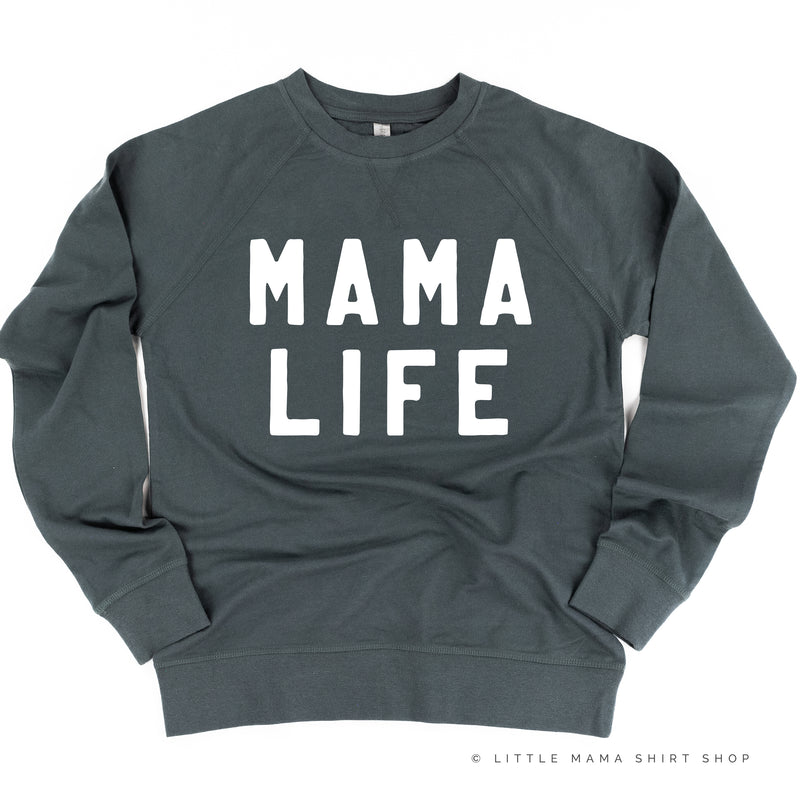 MAMA LIFE - (Block Font) - Lightweight Pullover Sweater
